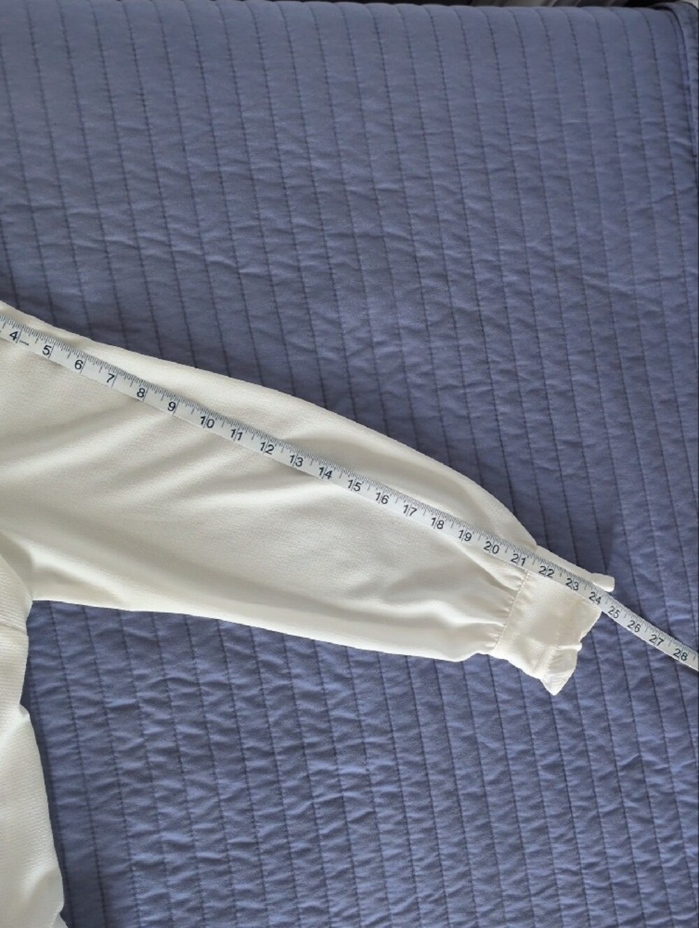 CeCe Cream Ruffle-Hem Button Front Blouse - Picture 7 of 8